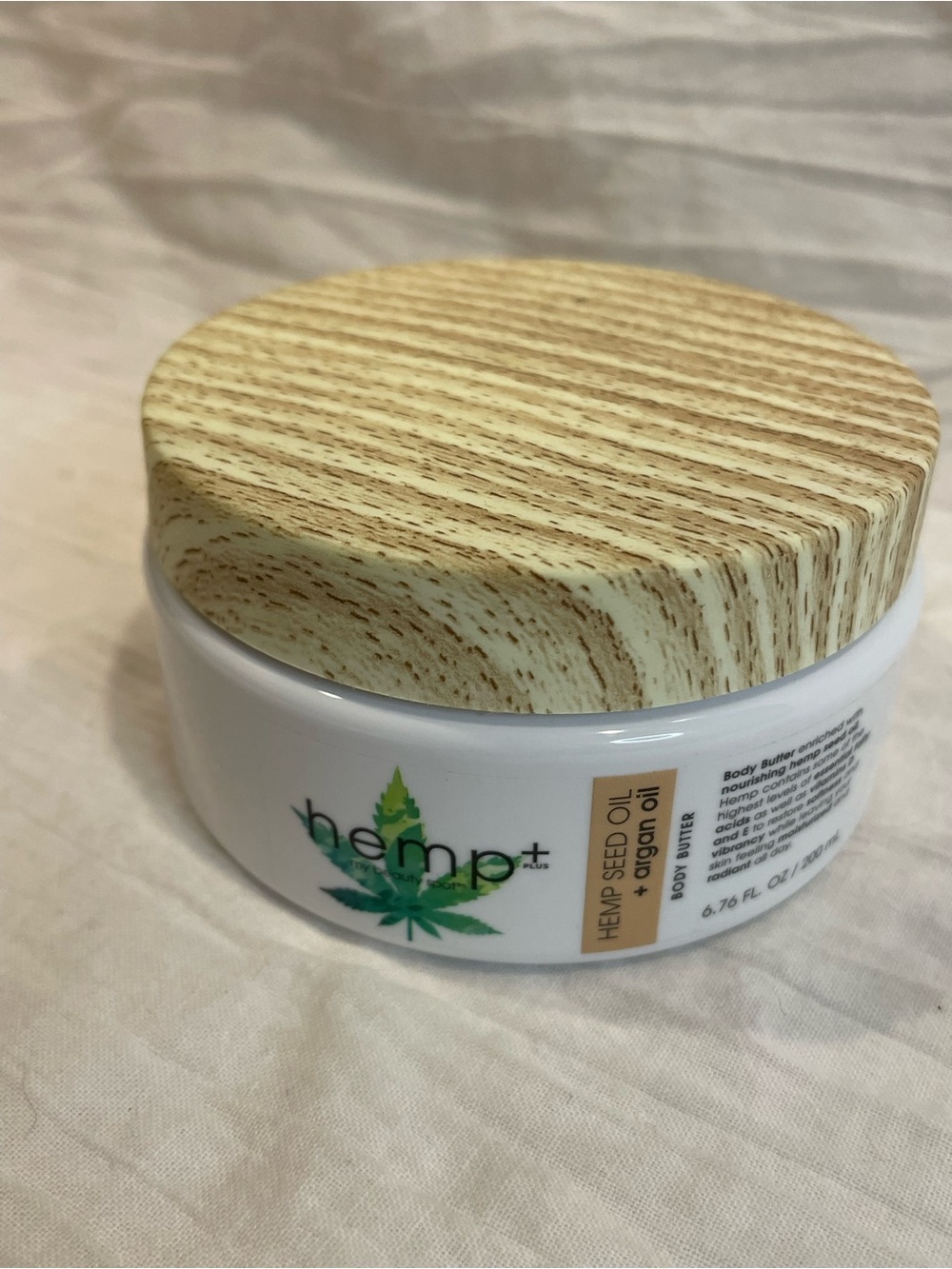 Hemp+ Hemp Seed Oil + Argan Oil Body Butter 6.76g oz | Sealed Moisturizing cream